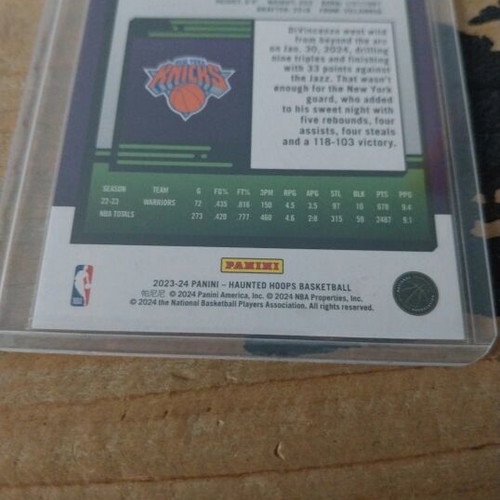 Donte Divincenzo Panini Haunted Hoops card like new