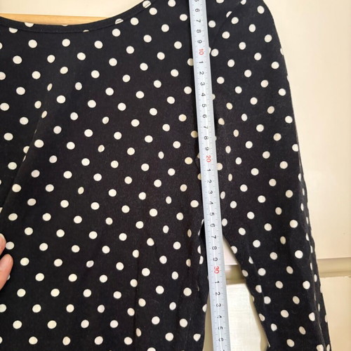 Pink Woman Cropped blouse with open back and polka dots, size Small, used