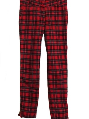 Miss Blumarine plaid wool pants new, size 11-12 years, red