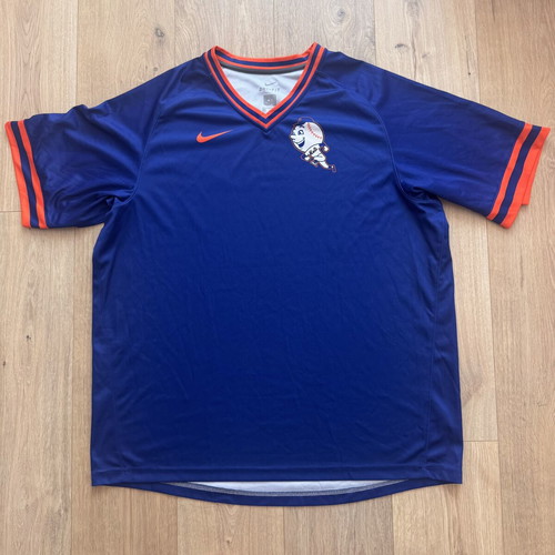 Nike New York Mets MLB Dri-FIT Jersey Shirt Men’s XXL like new, blue orange