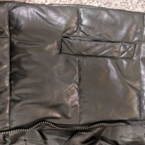 Women's leather jacket used, black with wear