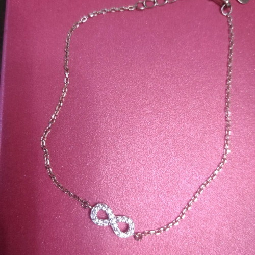 925 Gold Bracelet new with small zircon stones