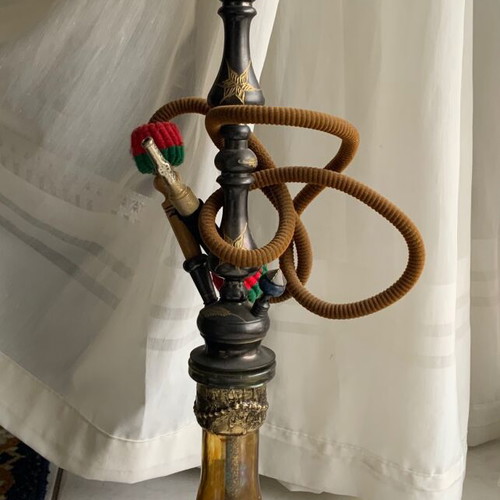 Handmade hookah used, height 70 centimeters