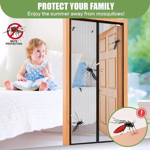 Meet Beauty magnetic door screen 130 x 210 cm, black