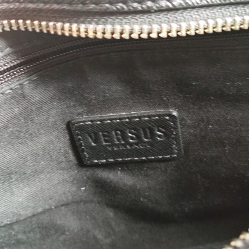 Versus Versace Saffiano Leather Crossbody Bag like new, black