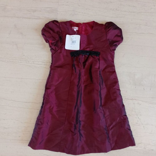 Taffeta dress size 10 years burgundy new with tags
