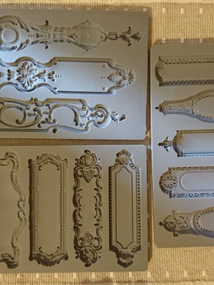 Silicone molds like new, Iron Orchid Designs vintage style, pack of 30