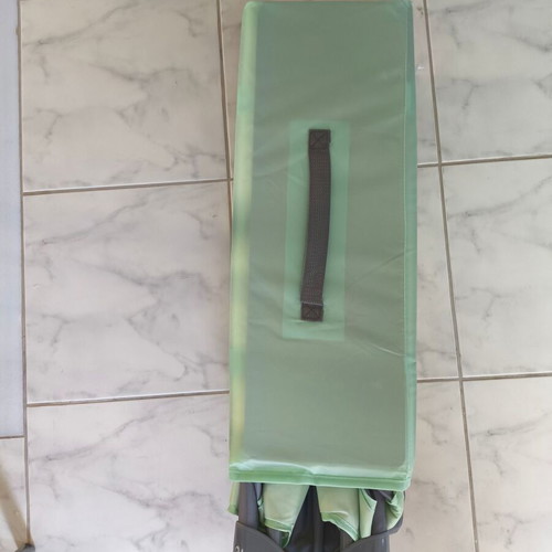 Lupilu travel playpen with carrying bag, grey and green