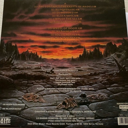 Running Wild Masquerade LP μεταχειρισμένο, unofficial, άπαιχτη κόπια