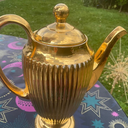 Τσαγιέρα τρίο Royal Winton vintage με μικρό ξεθώριασμα στο χρυσό