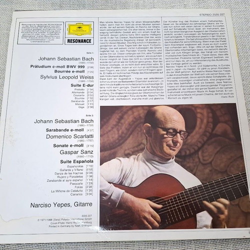 Narciso Yepes Barock Musik LP used, classical music