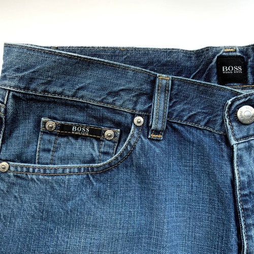 Hugo Boss Texas men's jeans used, straight fit, blue, size W34 L34