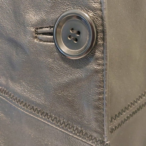 BSB leather coat like new, size M, black