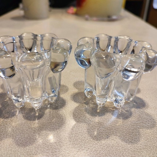 Crystal candlesticks set like new