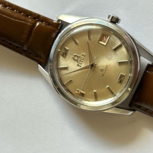 Titus De luxe wind-up watch used, 21 jewels, gray silver