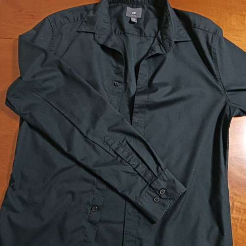 H&M Black Men's Shirt Medium Slim Fit Like New