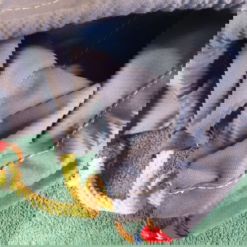 Τσάντα πλάτης πάνινη θαλάσσης μικρή σαν καινούργιο