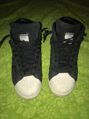 Adidas athletic boots used, dark blue, size 40