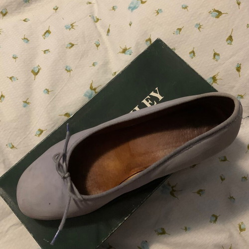 Suede shoes used, lilac pumps with low heel, size 39