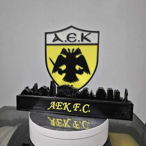 3D Print Decorative AEK F.C. like new, Skyline and Emblem