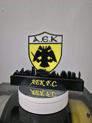 3D Εκτύπωση Διακοσμητικό AEK F.C. σαν καινούργιο, Skyline και Έμβλημα
