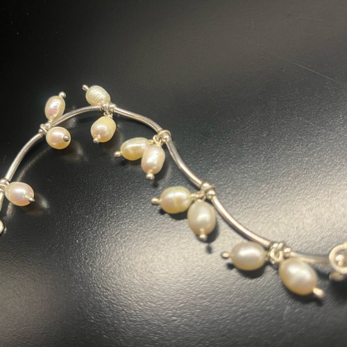 Silver 925 Bracelet with Pearls like new