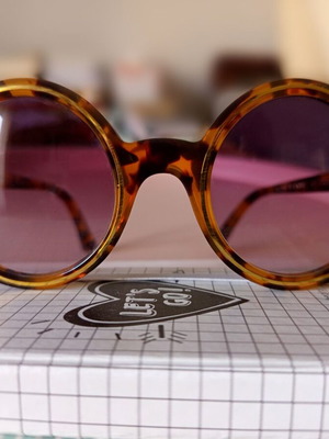 Nature Eyeware sunglasses handmade authentic orange and gold