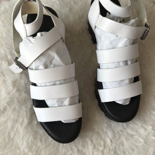 Tommy Jeans platform sandals, black and white