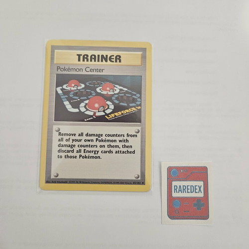 Pokemon Center Trainer card new, Base Set 85/102