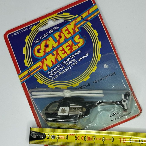Vintage Golden Wheels No 814 Famous Helicopter Police new