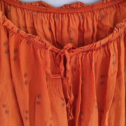 Aerin Tunic Made in Italy like new, orange with green pattern