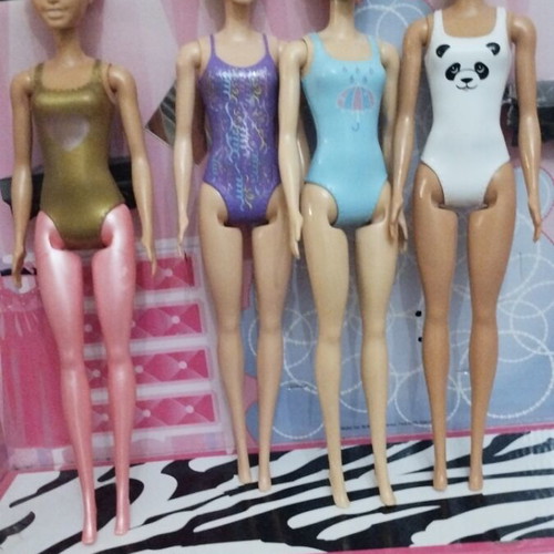 Colour Reveal dolls set of 4 with Lol Surprise wigs