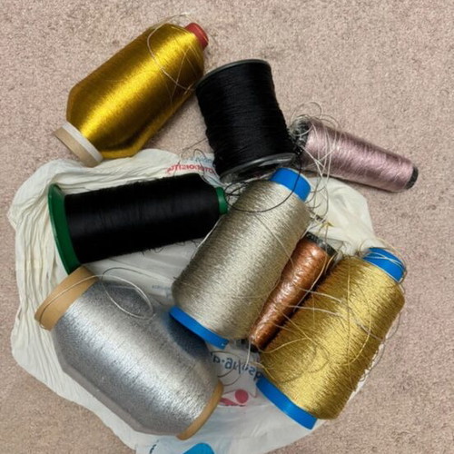 Thick threads used, assorted