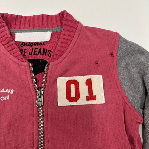 Pepe Jeans children's jacket size 4 years like new, red and grey