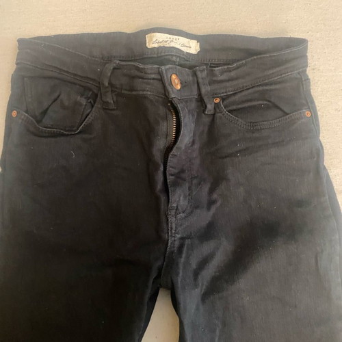 Zara dark blue low-rise jeans used
