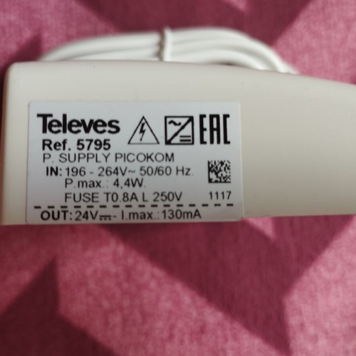Televes PicoKom 5795 antenna booster power supply 24V 130mA with 2 outputs new