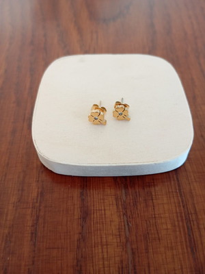 Earrings new, stainless steel, gold color, hypoallergenic