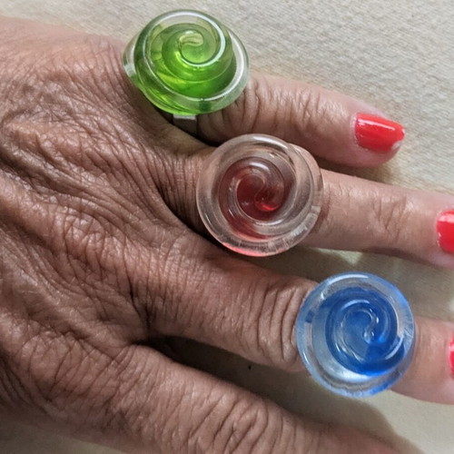 Summer rings like new, adjustable, set of three