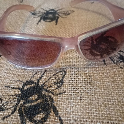 DKNY sunglasses used, pink and brown