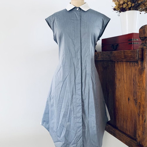 Ioanna Kourbela dress new, gray and blue, size small