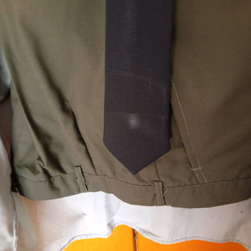 Summer uniform trousers with shirt and tie like new, green