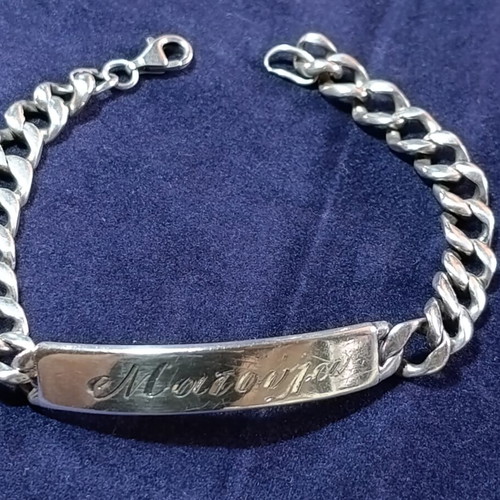 Vintage silver identity bracelet