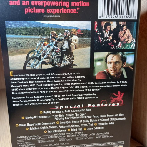 Easy Rider DVD Region 1 with English subtitles 30th anniversary edition