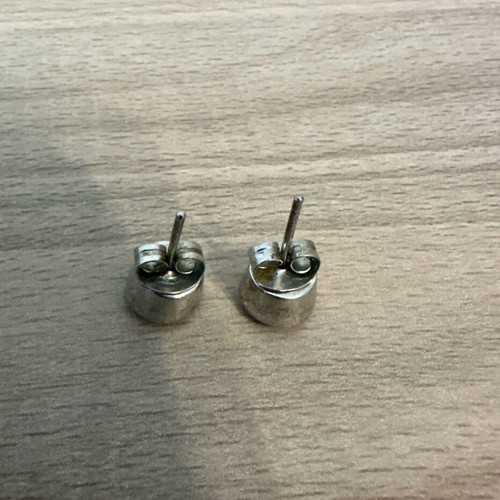Silver earrings with purple amethyst stone like new 925