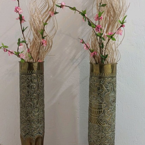 Carved chalices XL size handmade pair made to order