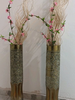 Carved chalices XL size handmade pair made to order