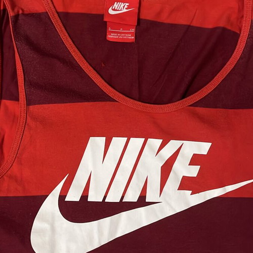 Nike Men Tank Top red and maroon striped, size S, like new