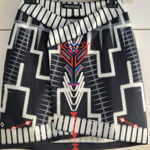 Peace And Chaos wrap skirt new, black and white