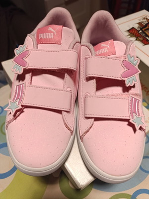 Adidas girls' athletic shoes new, size 33, white pink