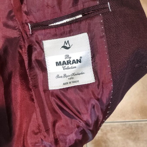 Burgundy men's jacket like new, size 48